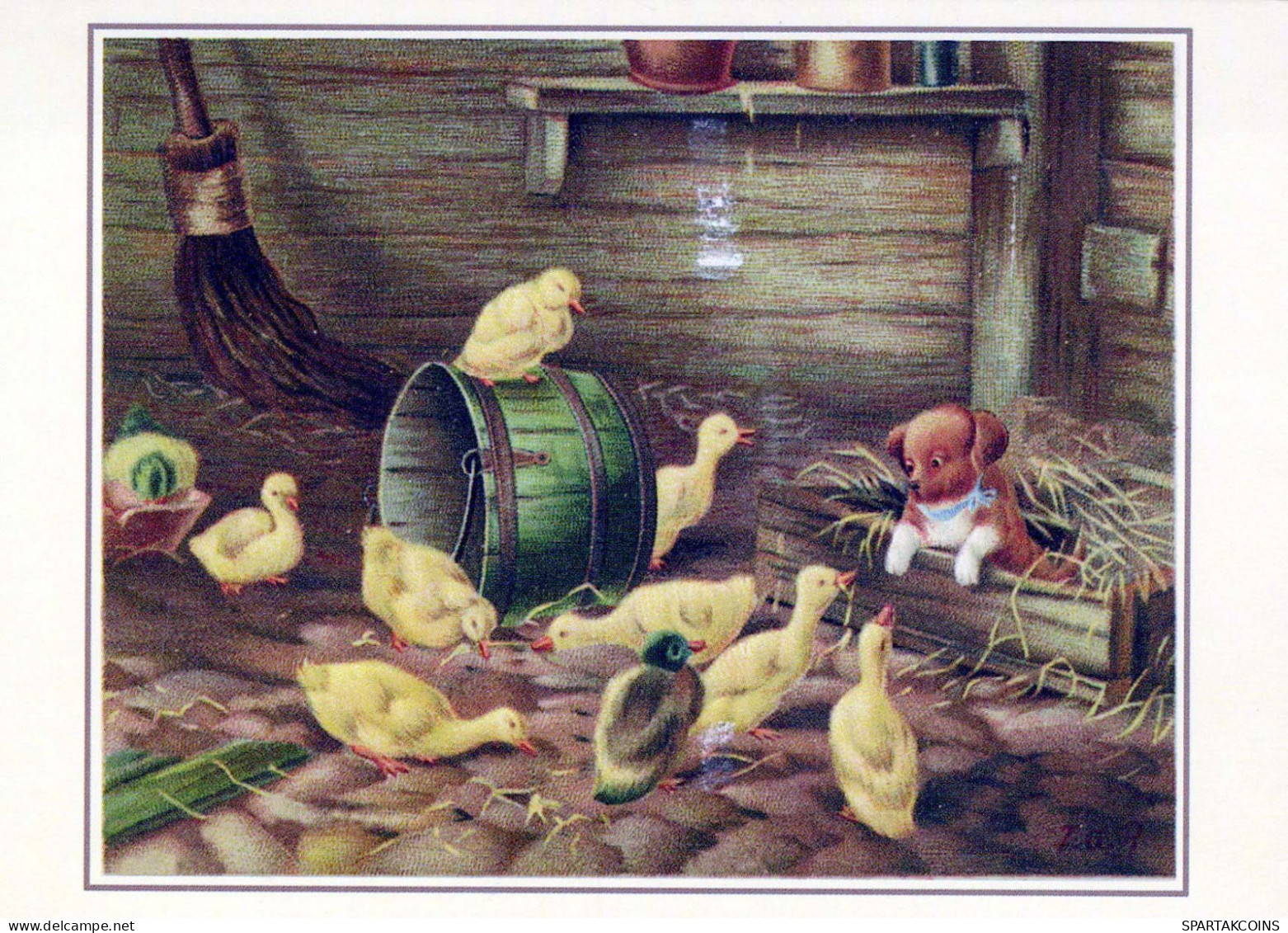 PÂQUES POULET Vintage Carte Postale CPSM #PBO969.FR - Ostern