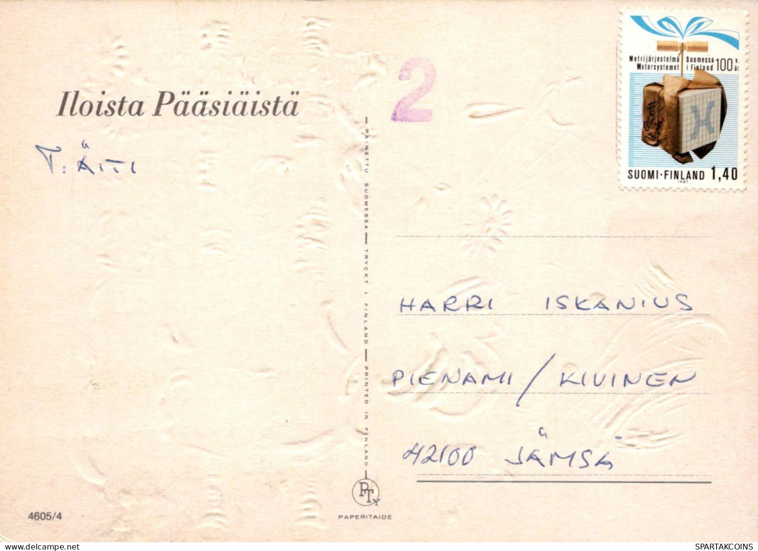PÂQUES ENFANTS ŒUF Vintage Carte Postale CPSM #PBO277.FR - Pâques