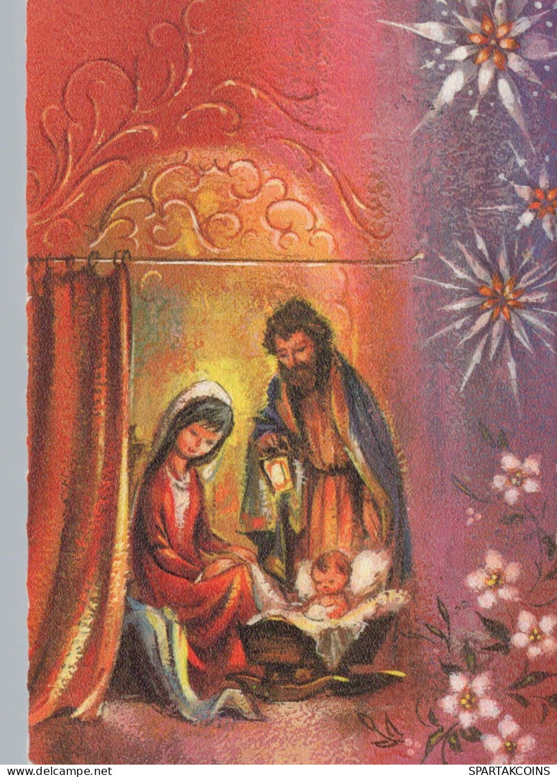 Vergine Maria Madonna Gesù Bambino Natale Religione Vintage Cartolina CPSM #PBB889.IT - Virgen Maria Y Las Madonnas