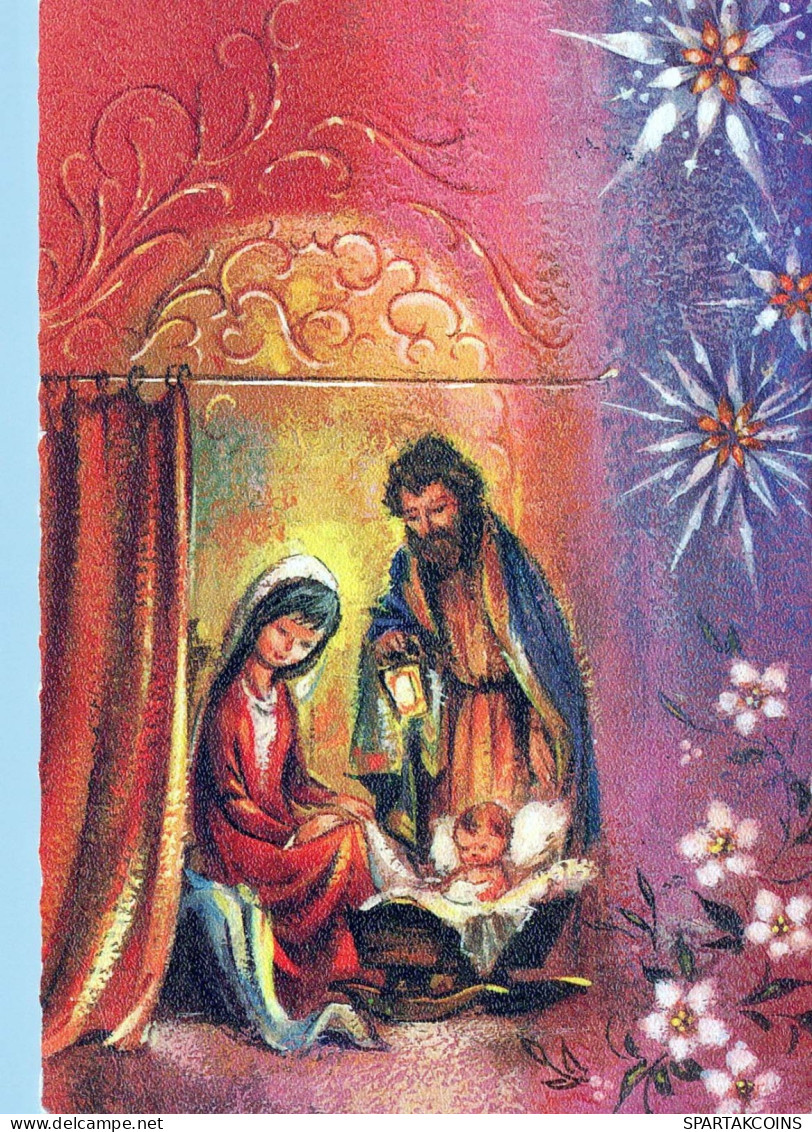 Vergine Maria Madonna Gesù Bambino Natale Religione Vintage Cartolina CPSM #PBB889.IT - Jungfräuliche Marie Und Madona