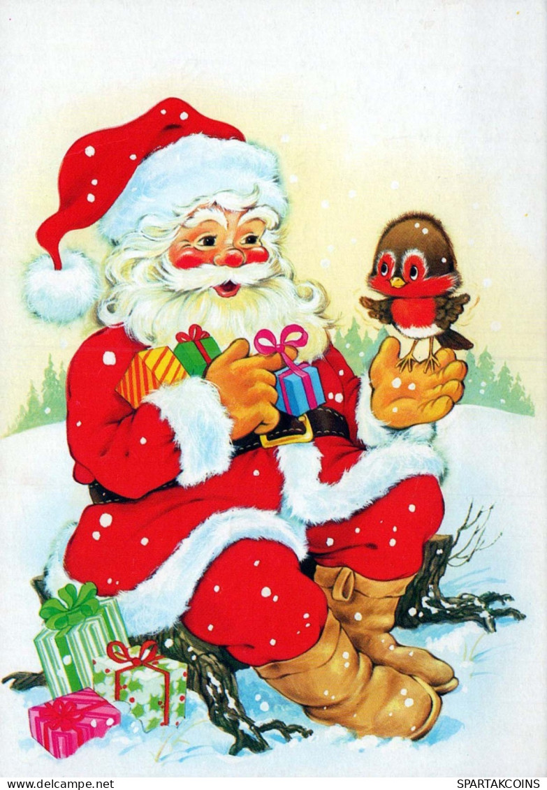 BABBO NATALE Buon Anno Natale Vintage Cartolina CPSM #PBL233.IT - Kerstman