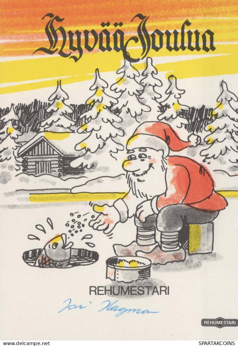 BABBO NATALE Buon Anno Natale Vintage Cartolina CPSM #PAU528.IT - Santa Claus