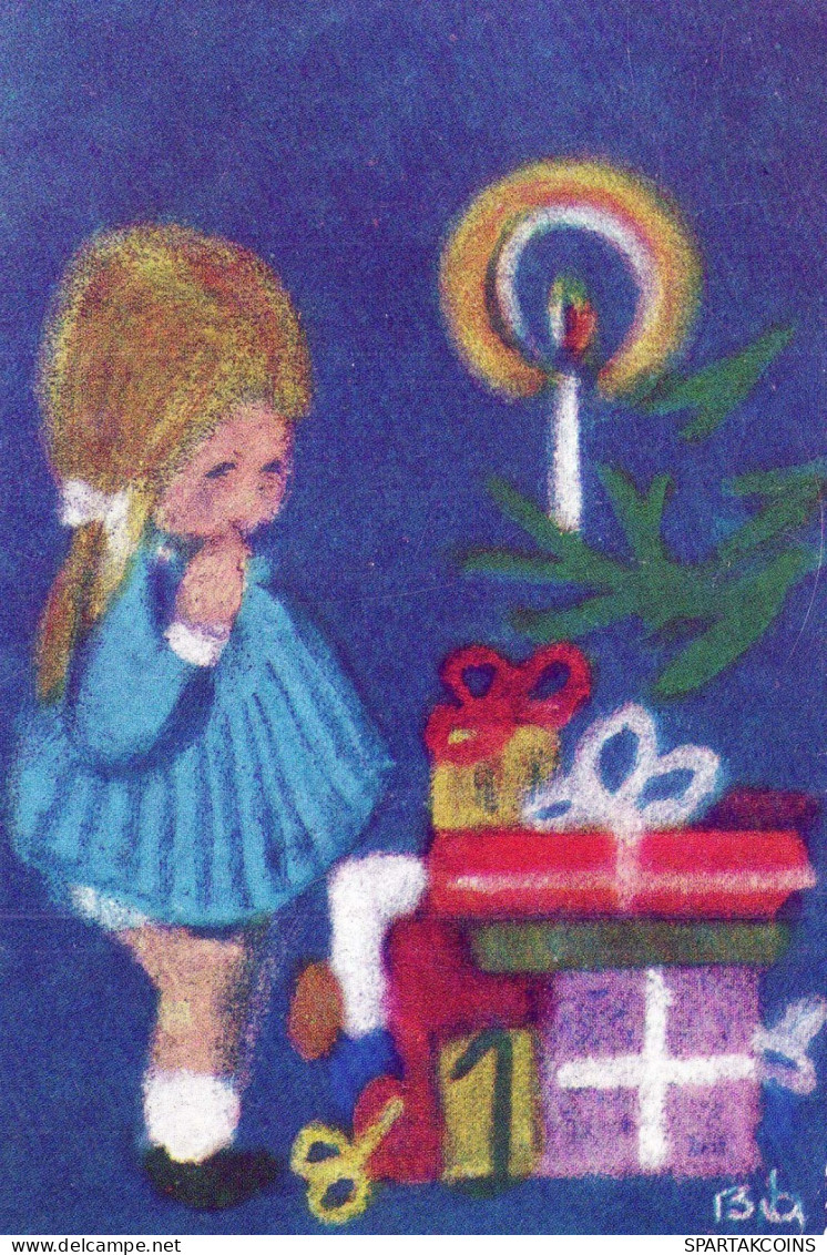 Buon Anno Natale BAMBINO Vintage Cartolina CPSM #PAS880.IT - Nouvel An