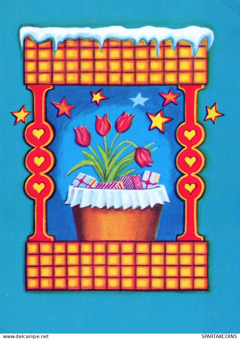 FIORI Vintage Cartolina CPSM #PAS386.IT - Flowers