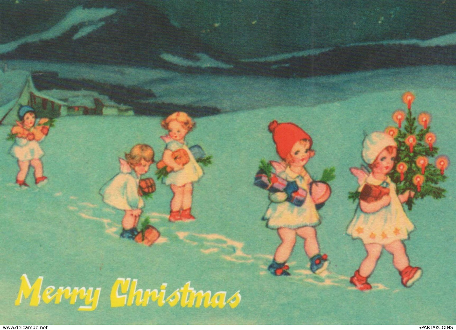 ANGELO Buon Anno Natale Vintage Cartolina CPSM #PAS755.IT - Anges