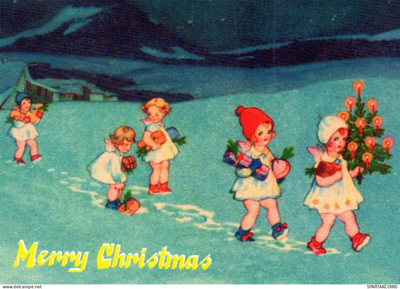 ANGELO Buon Anno Natale Vintage Cartolina CPSM #PAS755.IT - Anges