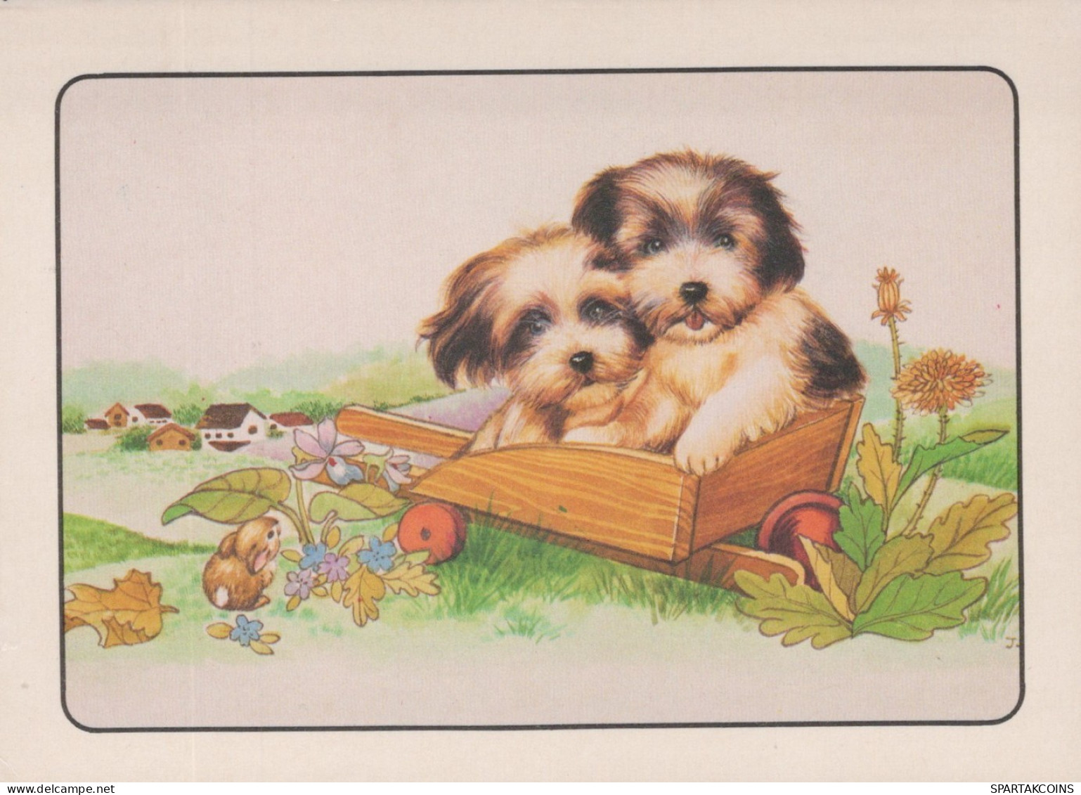 CANE Animale Vintage Cartolina CPSM #PAN542.IT - Chiens