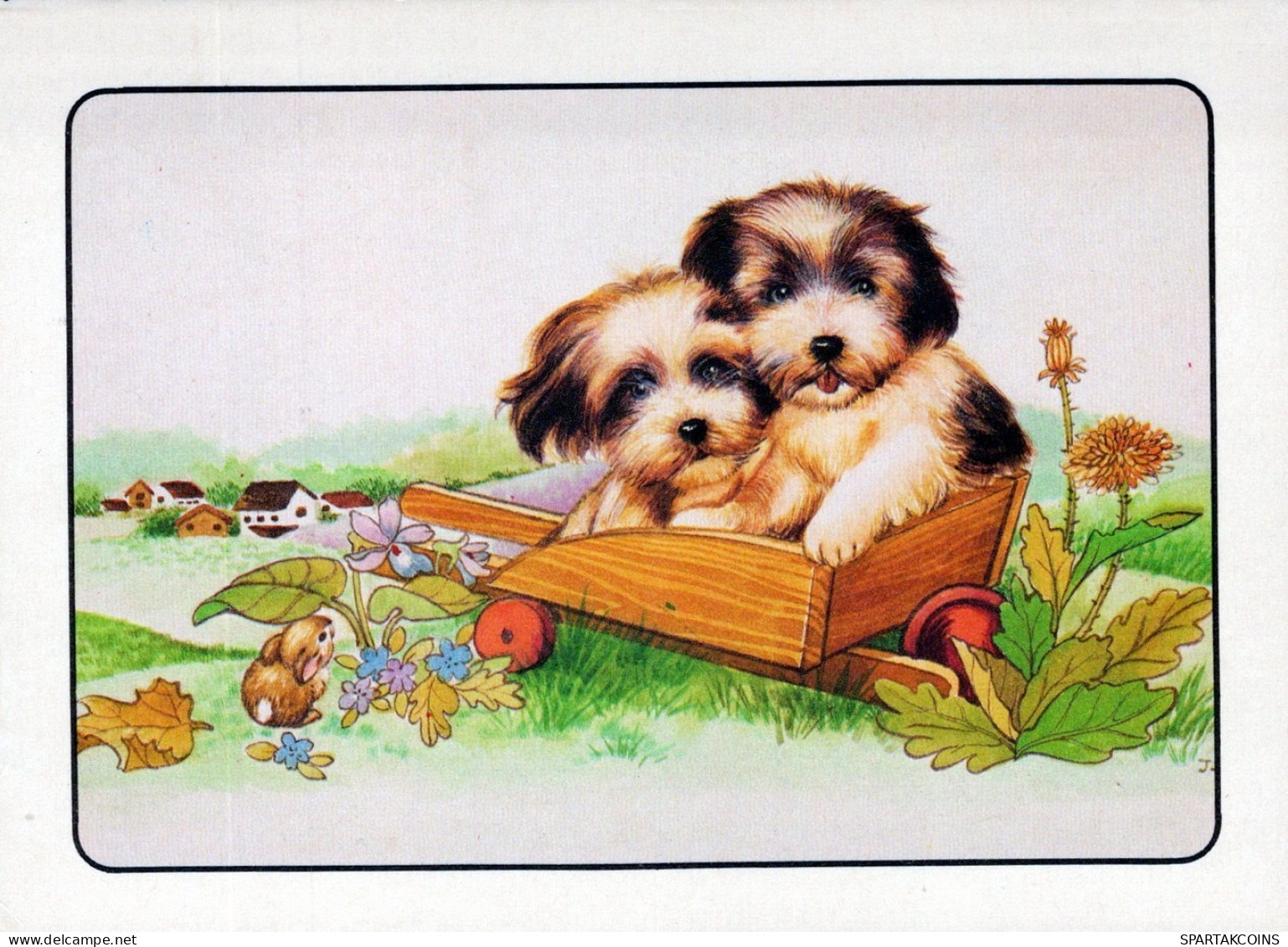 CANE Animale Vintage Cartolina CPSM #PAN542.IT - Chiens