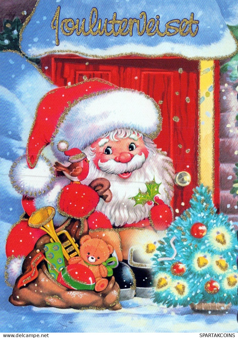 BABBO NATALE Natale Vintage Cartolina CPSM #PAK634.IT - Kerstman