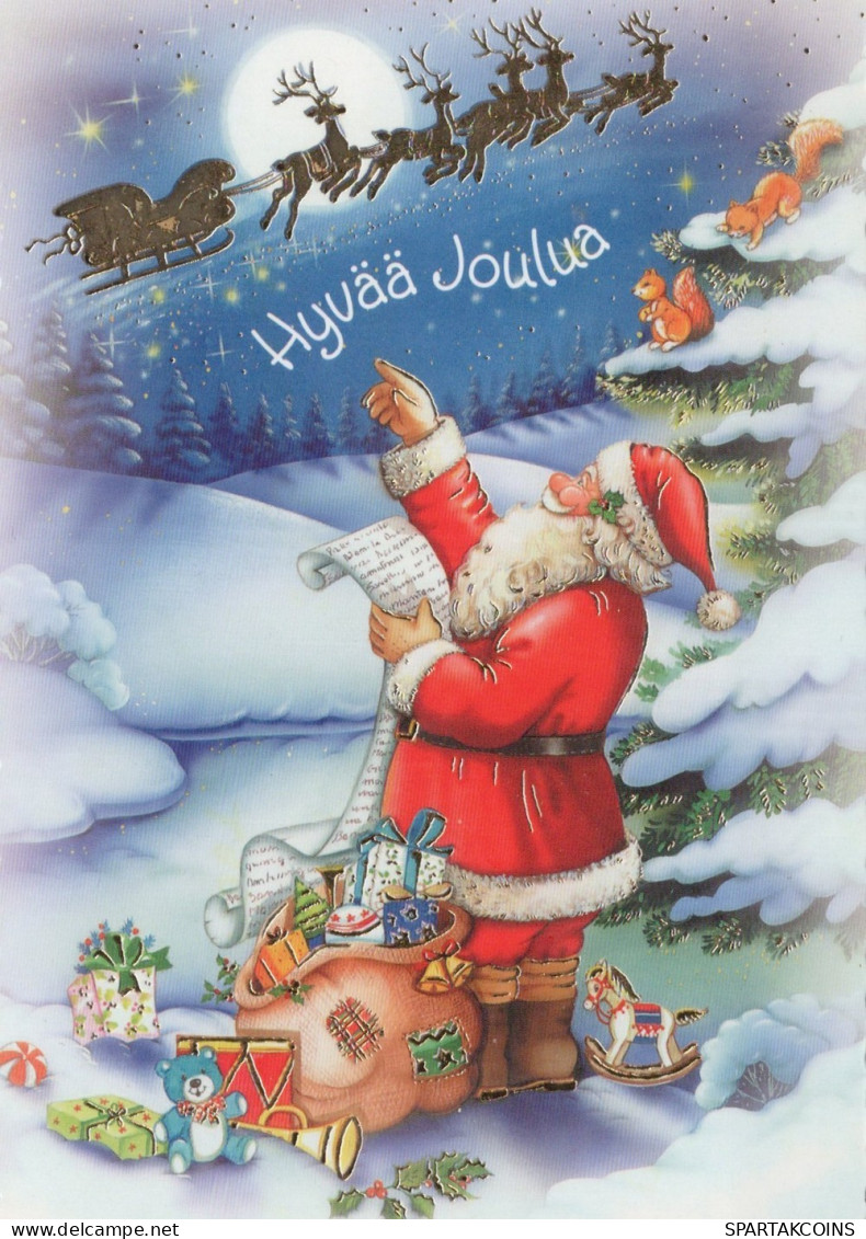 BABBO NATALE Natale Vintage Cartolina CPSM #PAJ930.IT - Santa Claus
