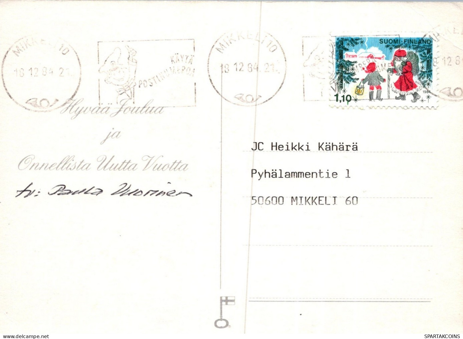 BABBO NATALE Natale Vintage Cartolina CPSM #PAK762.IT - Santa Claus