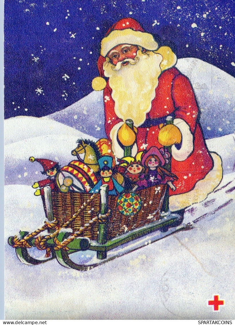 BABBO NATALE Natale Vintage Cartolina CPSM #PAK762.IT - Santa Claus