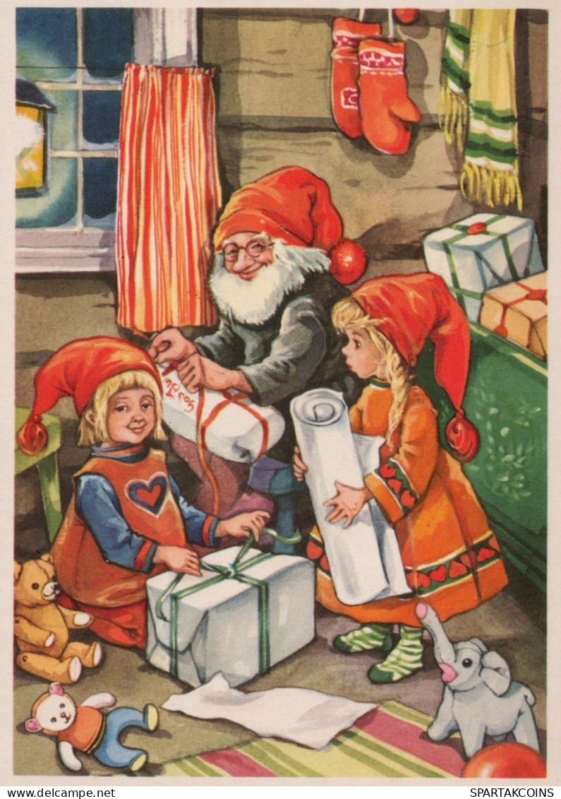 BABBO NATALE BAMBINO Natale Vintage Cartolina CPSM #PAK291.IT - Santa Claus