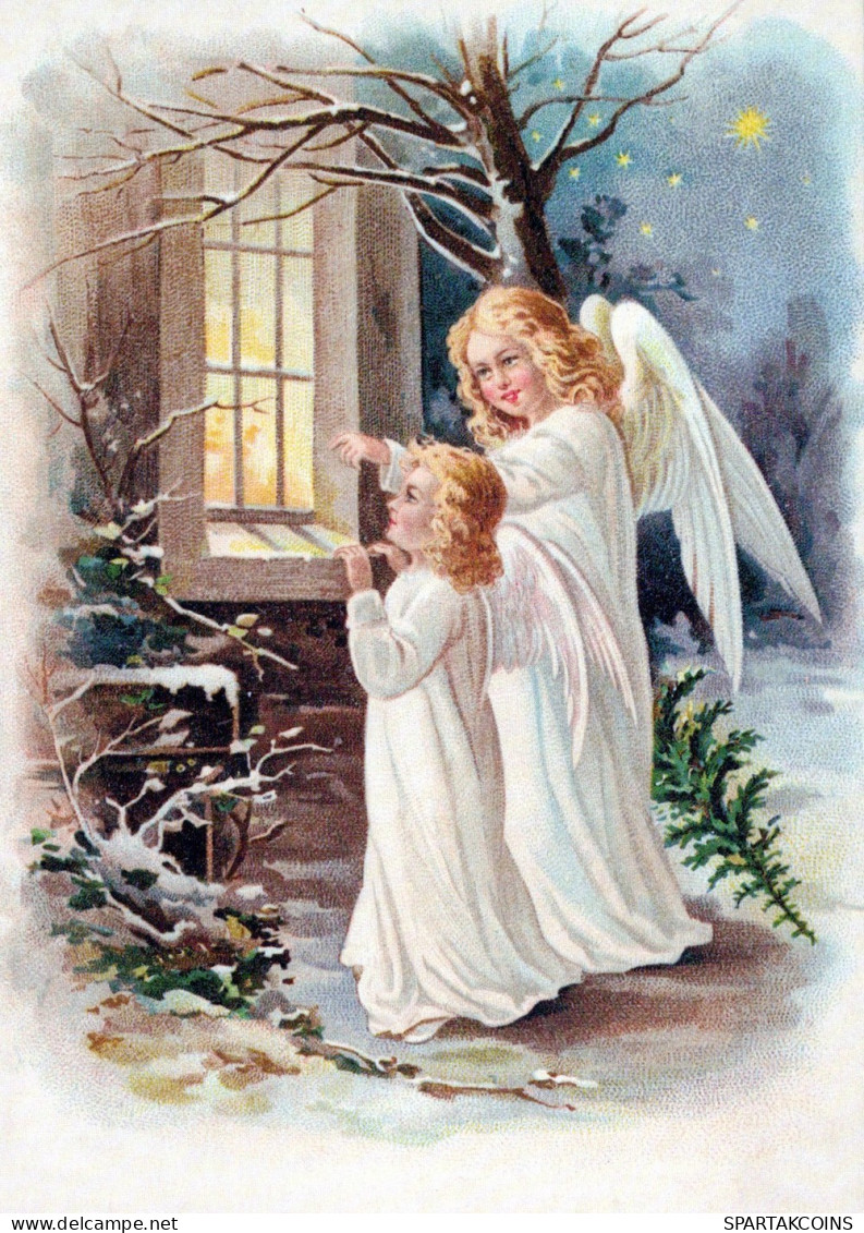 ANGELO Buon Anno Natale Vintage Cartolina CPSM #PAH935.IT - Anges