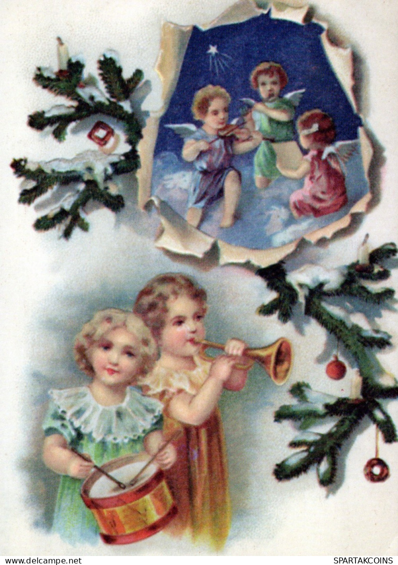 ANGELO Buon Anno Natale Vintage Cartolina CPSM #PAJ193.IT - Engelen