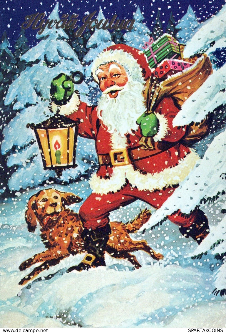 BABBO NATALE Natale Vintage Cartolina CPSM #PAJ585.IT - Kerstman