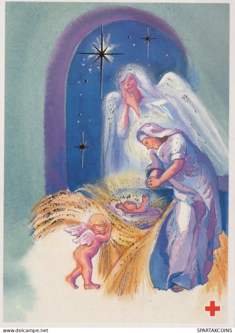 ANGELO Buon Anno Natale Vintage Cartolina CPSM #PAH808.IT - Angeli