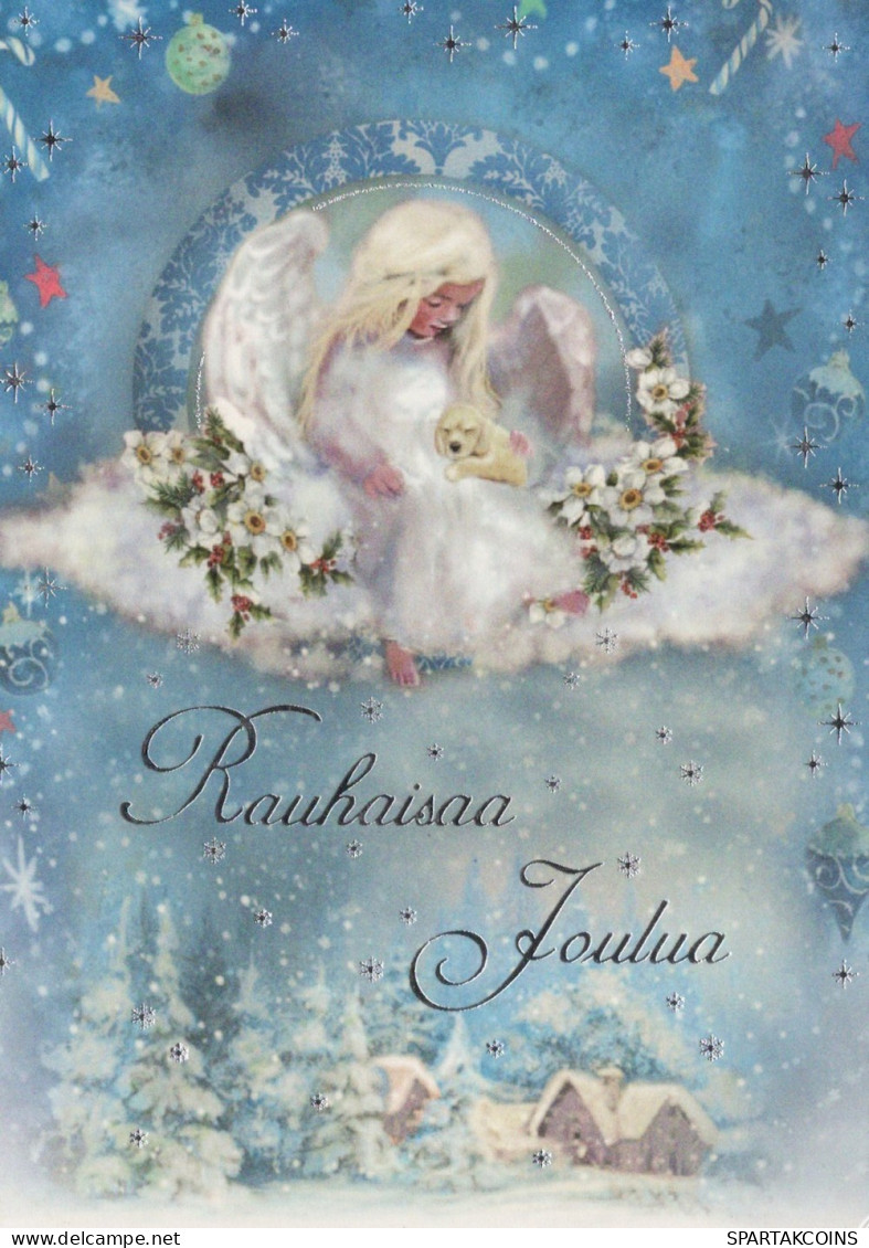 ANGELO Buon Anno Natale Vintage Cartolina CPSM #PAH442.IT - Angeli
