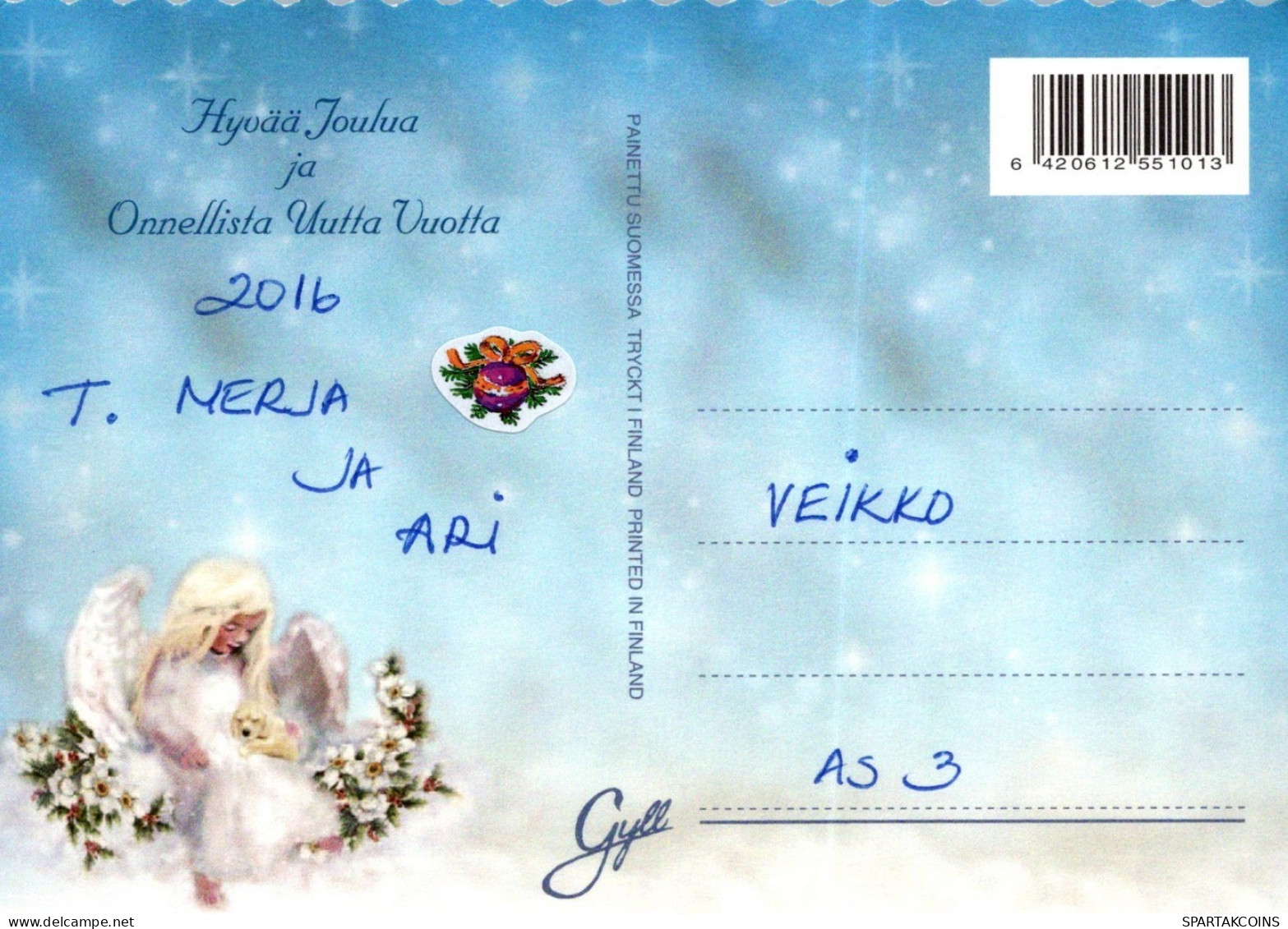 ANGELO Buon Anno Natale Vintage Cartolina CPSM #PAH442.IT - Engelen