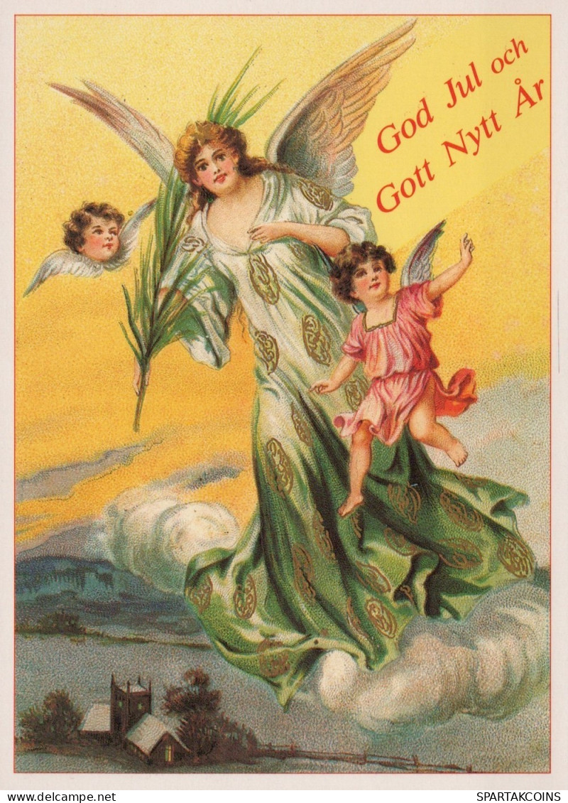 ANGELO Buon Anno Natale Vintage Cartolina CPSM #PAG994.IT - Angels