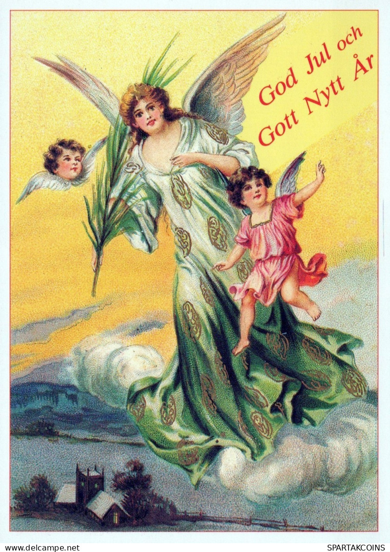 ANGELO Buon Anno Natale Vintage Cartolina CPSM #PAG994.IT - Anges
