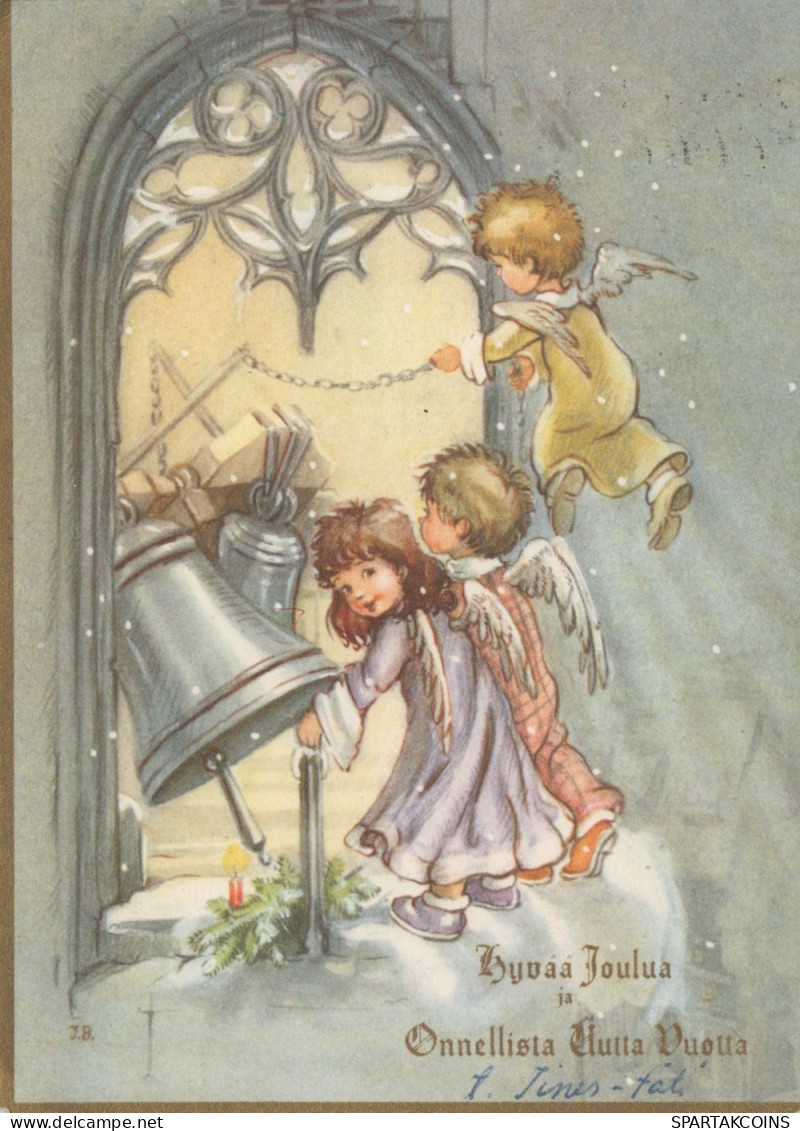 ANGELO Buon Anno Natale Vintage Cartolina CPSM #PAG932.IT - Anges