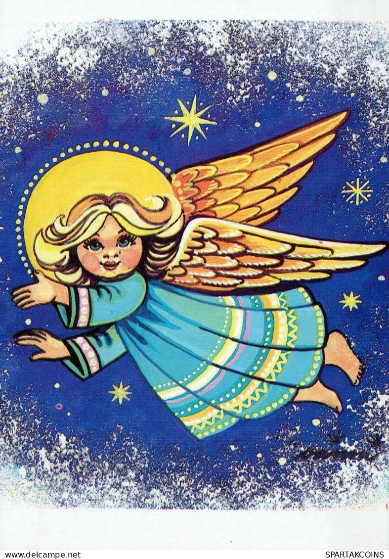 ANGELO Buon Anno Natale Vintage Cartolina CPSM #PAH246.IT - Angels