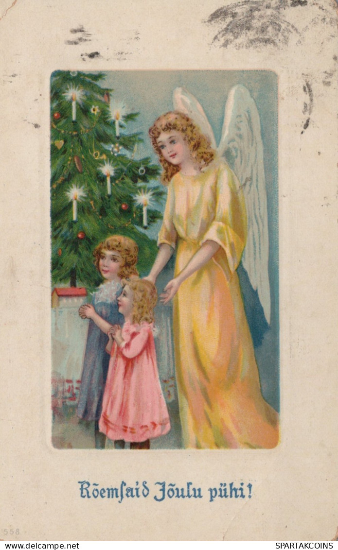 1910 ENGEL WEIHNACHTSFERIEN Vintage Antike Alte Postkarte CPA #PAG675.DE - Angels