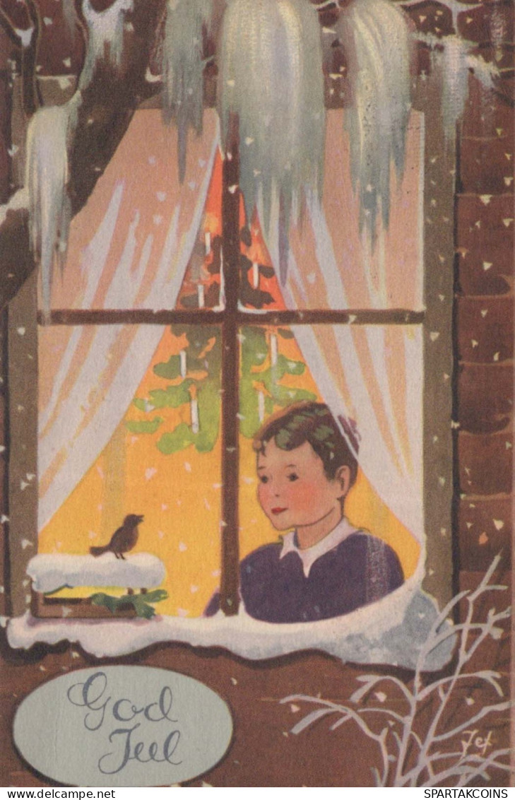 Neujahr Weihnachten KINDER Vintage Ansichtskarte Postkarte CPSMPF #PKD837.DE - Nouvel An