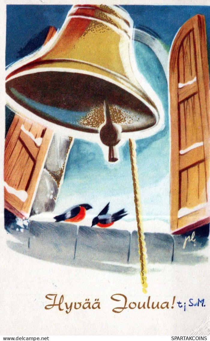 Neujahr Weihnachten BELL Vintage Ansichtskarte Postkarte CPSMPF #PKD530.DE - Nouvel An