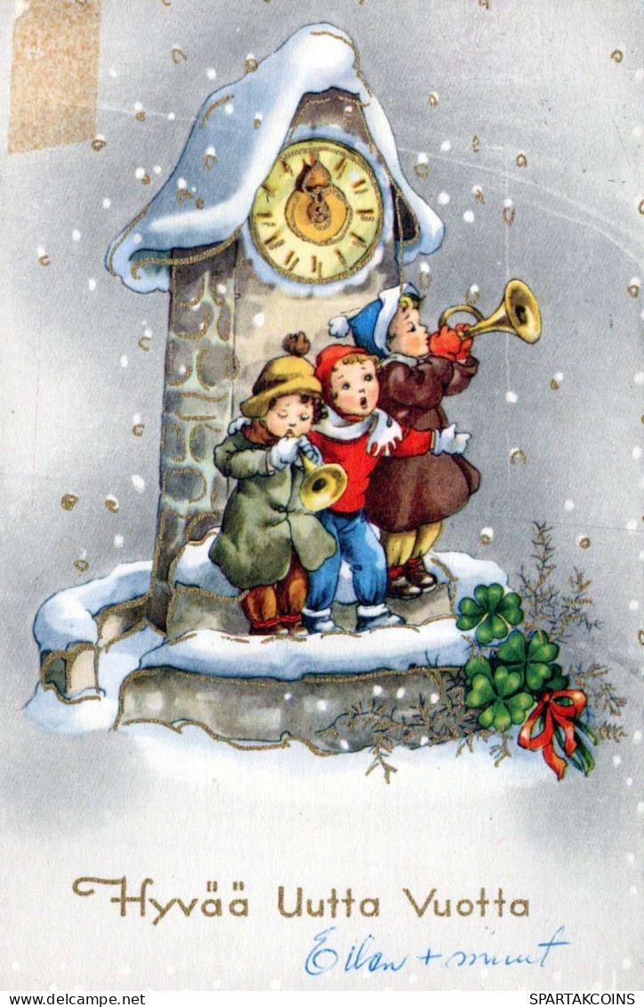 Neujahr Weihnachten KINDER Vintage Ansichtskarte Postkarte CPSMPF #PKD775.DE - Nouvel An