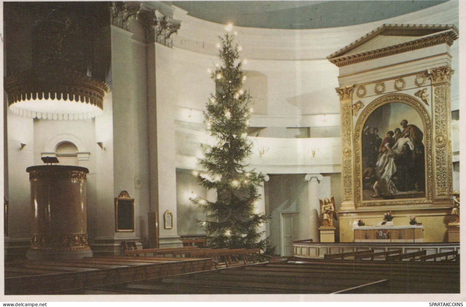 Neujahr Weihnachten KIRCHE Vintage Ansichtskarte Postkarte CPSMPF #PKD653.DE - Nouvel An