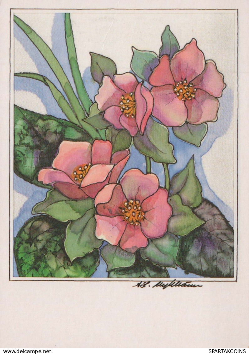 FLOWERS Vintage Ansichtskarte Postkarte CPSM #PBZ492.DE - Blumen