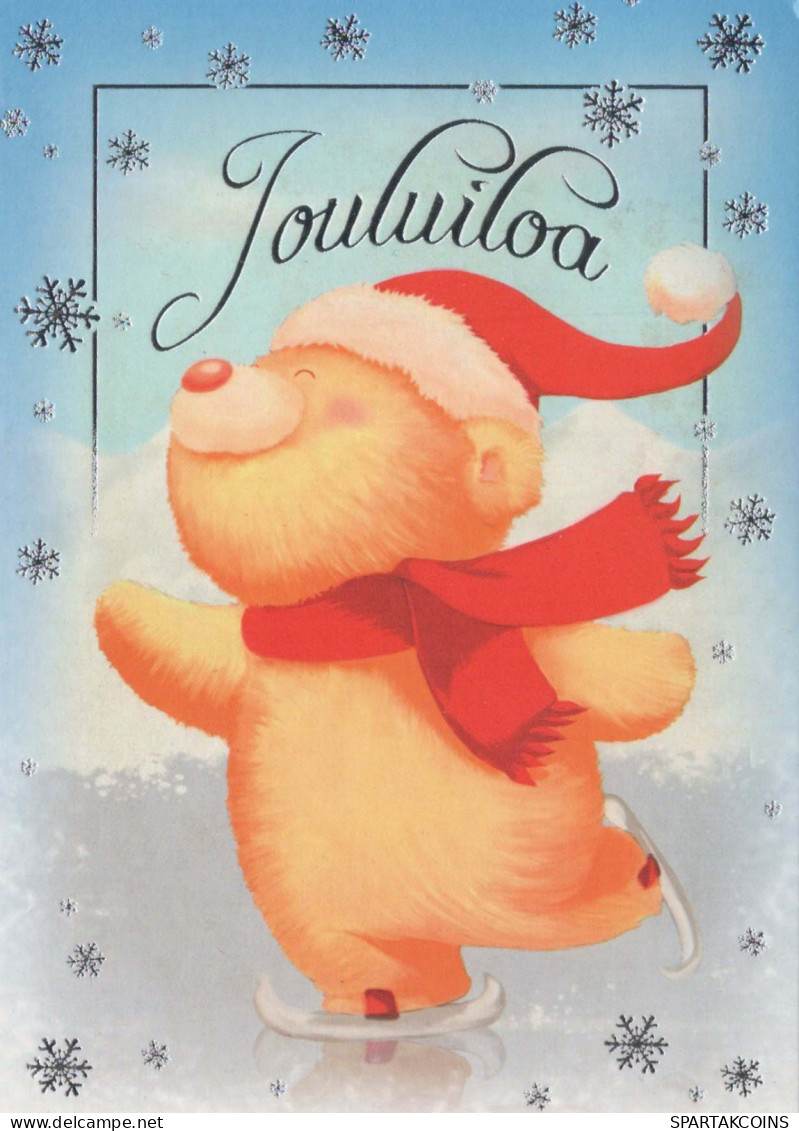 Neujahr Weihnachten Tier Vintage Ansichtskarte Postkarte CPSM #PBS398.DE - Nouvel An