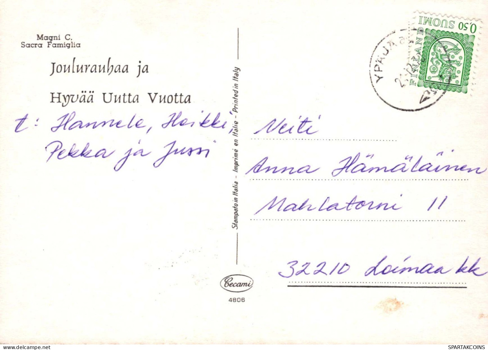 Jungfrau Maria Madonna Jesuskind Religion Vintage Ansichtskarte Postkarte CPSM #PBQ175.DE - Jungfräuliche Marie Und Madona