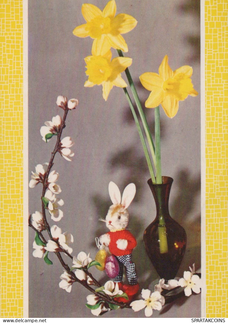 OSTERN KANINCHEN Vintage Ansichtskarte Postkarte CPSM #PBO406.DE - Pâques