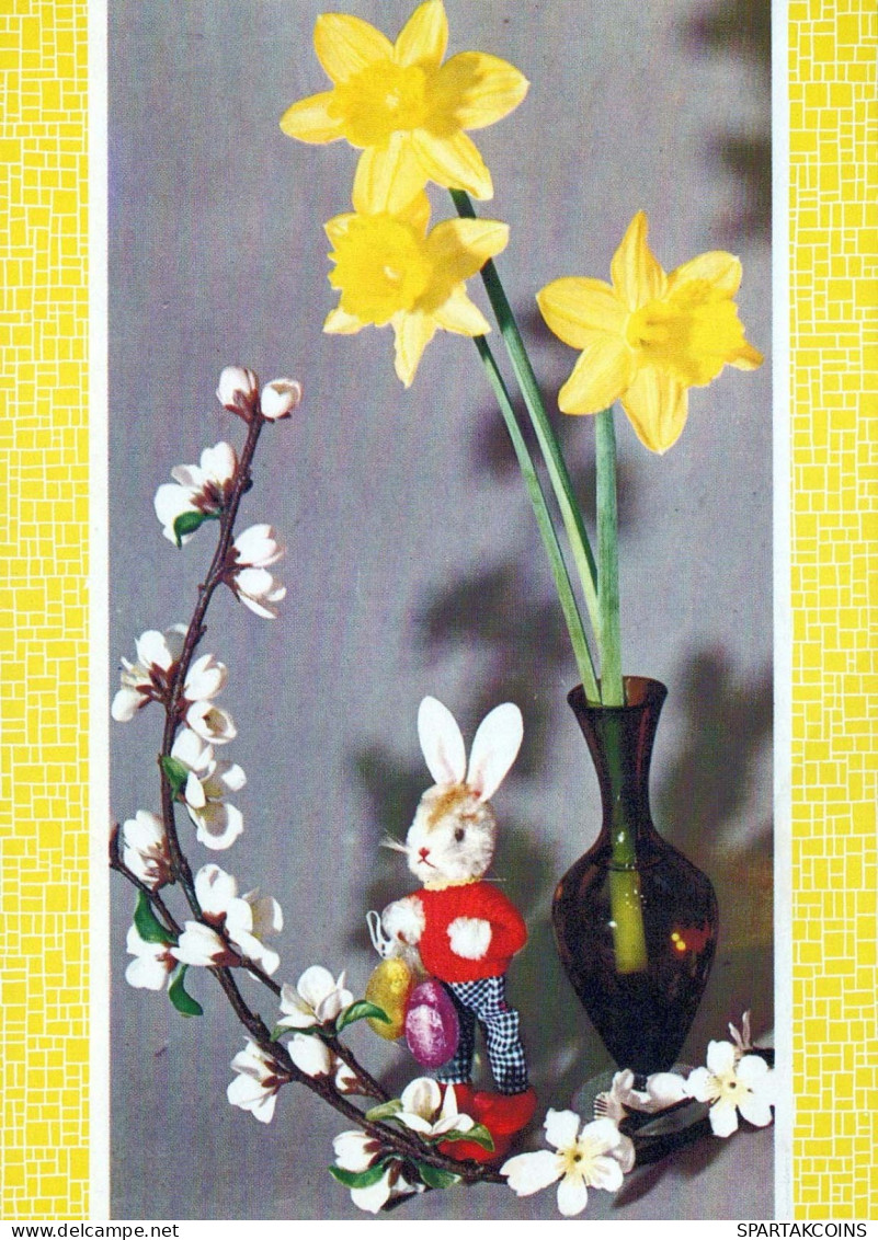 OSTERN KANINCHEN Vintage Ansichtskarte Postkarte CPSM #PBO406.DE - Ostern