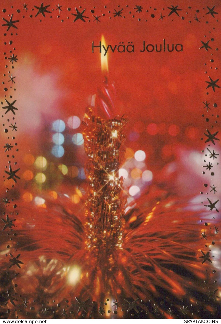 Neujahr Weihnachten KERZE Vintage Ansichtskarte Postkarte CPSM #PBN964.DE - Nouvel An