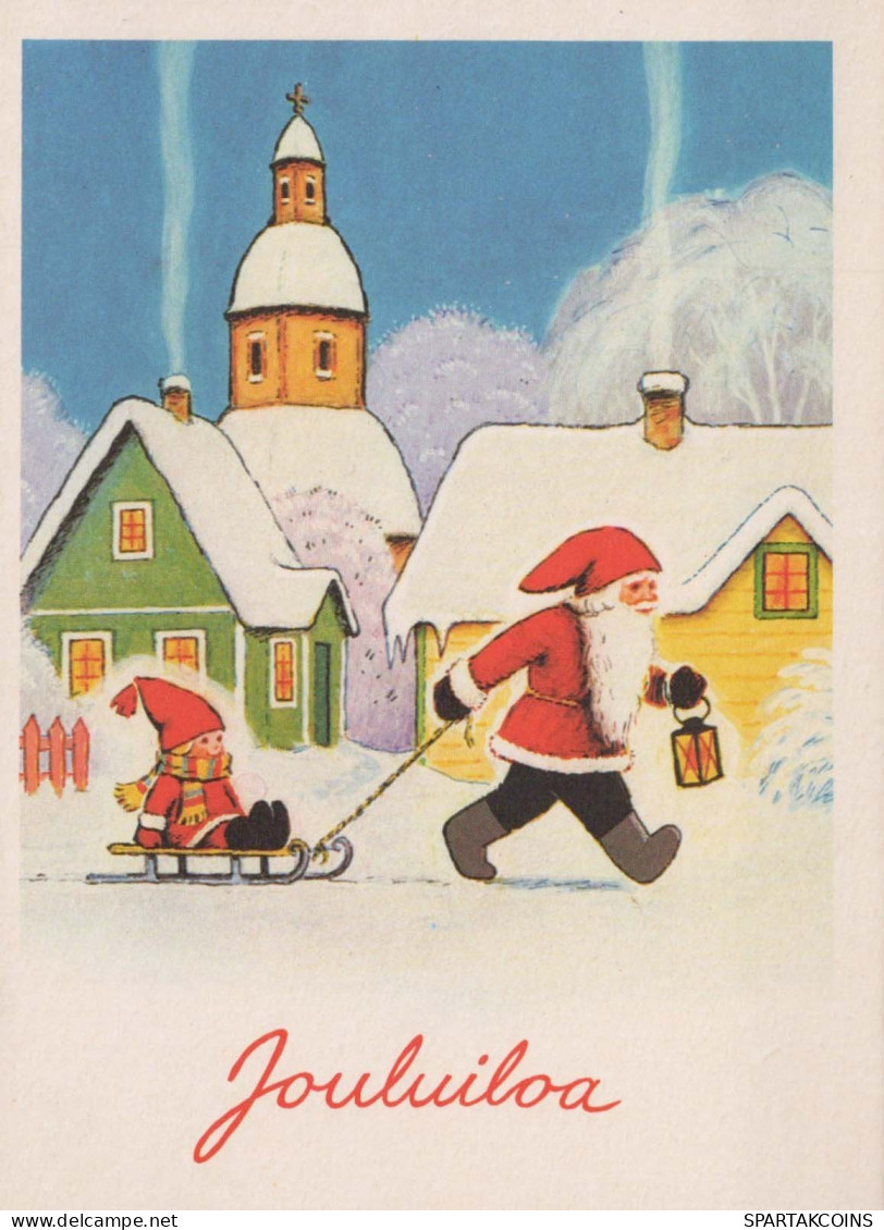 Neujahr Weihnachten GNOME Vintage Ansichtskarte Postkarte CPSM #PBO087.DE - Nouvel An