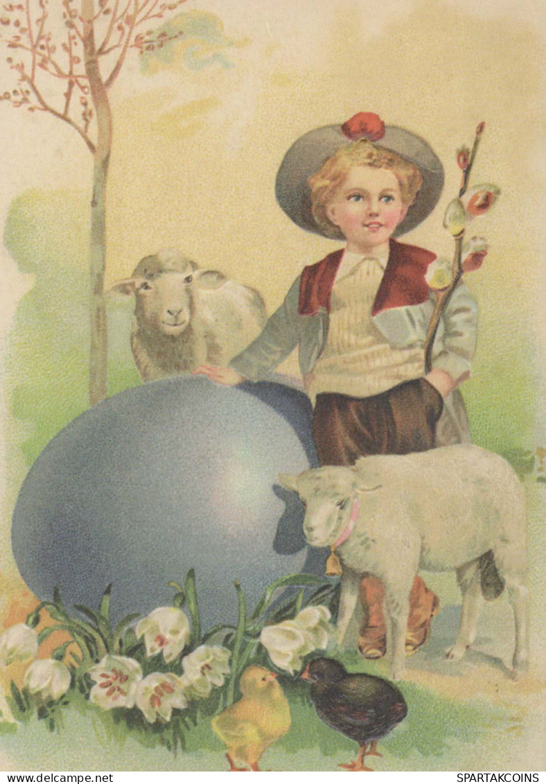 OSTERN KINDER EI Vintage Ansichtskarte Postkarte CPSM #PBO278.DE - Easter