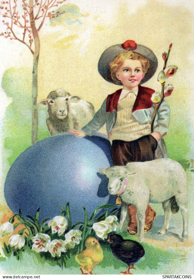 OSTERN KINDER EI Vintage Ansichtskarte Postkarte CPSM #PBO278.DE - Pâques