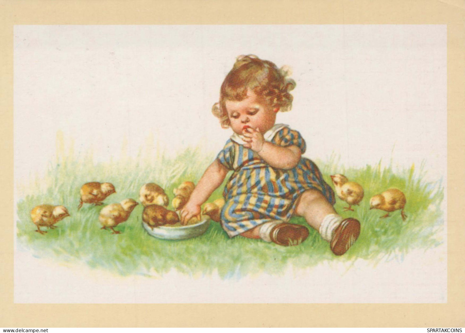OSTERN KINDER Vintage Ansichtskarte Postkarte CPSM #PBO341.DE - Ostern