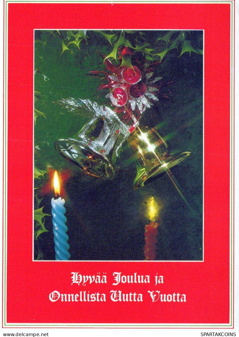 Neujahr Weihnachten KERZE Vintage Ansichtskarte Postkarte CPSM #PBN661.DE - Nouvel An