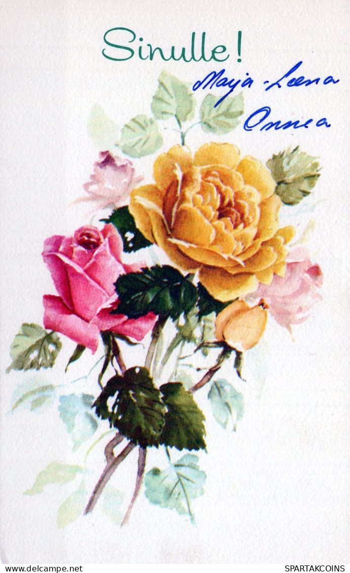 FIORI Vintage Cartolina CPA #PKE547.IT - Flores