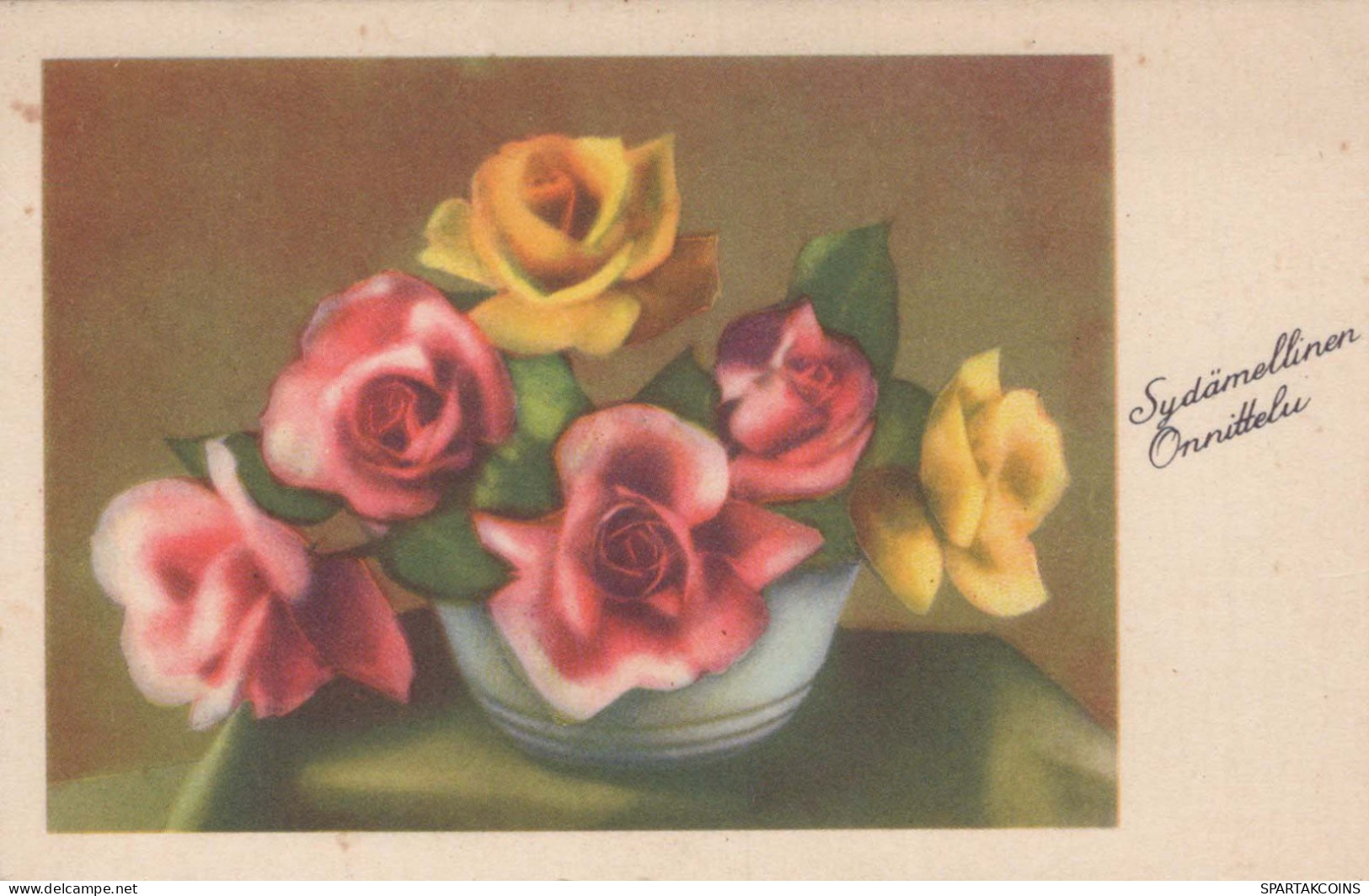 FIORI Vintage Cartolina CPA #PKE487.IT - Flores