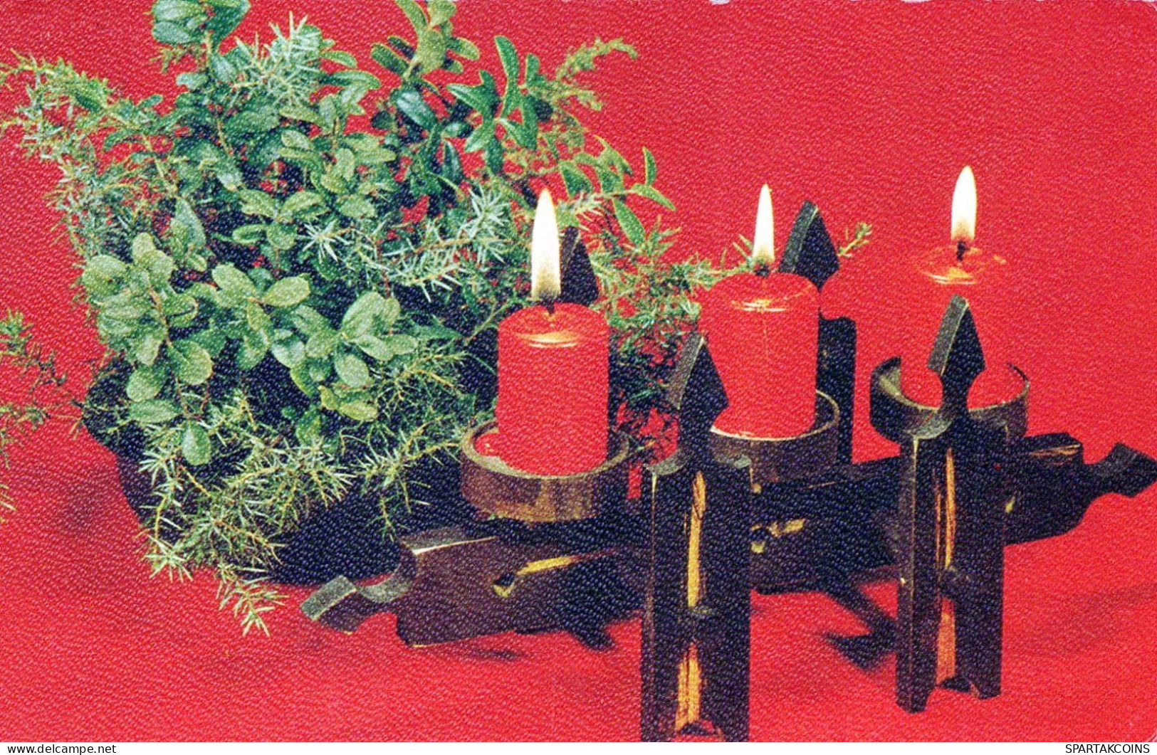 Buon Anno Natale CANDELA Vintage Cartolina CPSMPF #PKD968.IT - Nouvel An