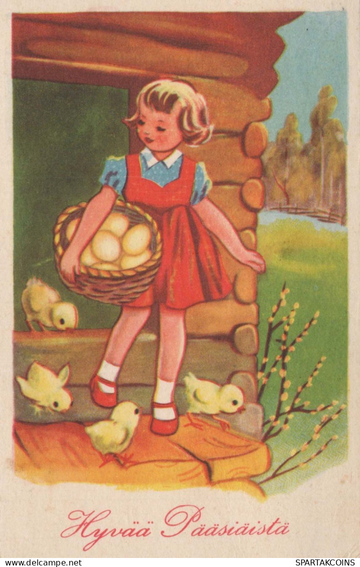 PASQUA BAMBINO UOVO Vintage Cartolina CPA #PKE231.IT - Pâques