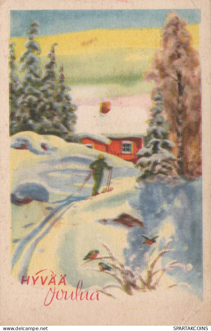 Buon Anno Natale BAMBINO Vintage Cartolina CPSMPF #PKD467.IT - Nouvel An