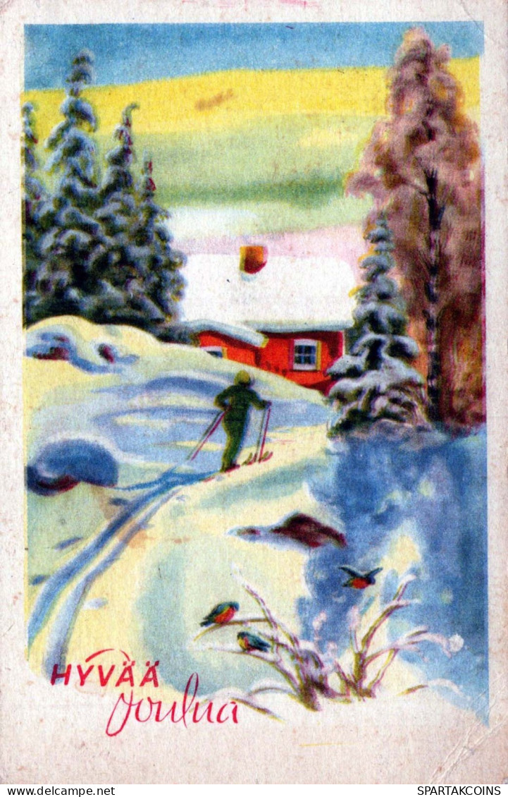Buon Anno Natale BAMBINO Vintage Cartolina CPSMPF #PKD467.IT - Nouvel An