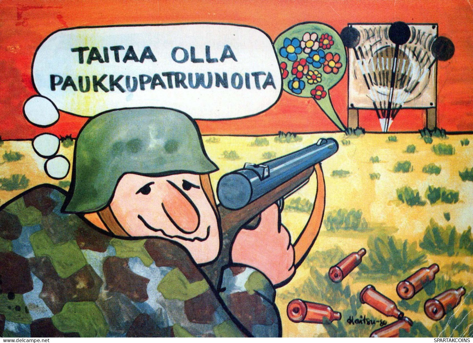 SOLDATI UMORISMO Militaria Vintage Cartolina CPSM #PBV884.IT - Humoristiques